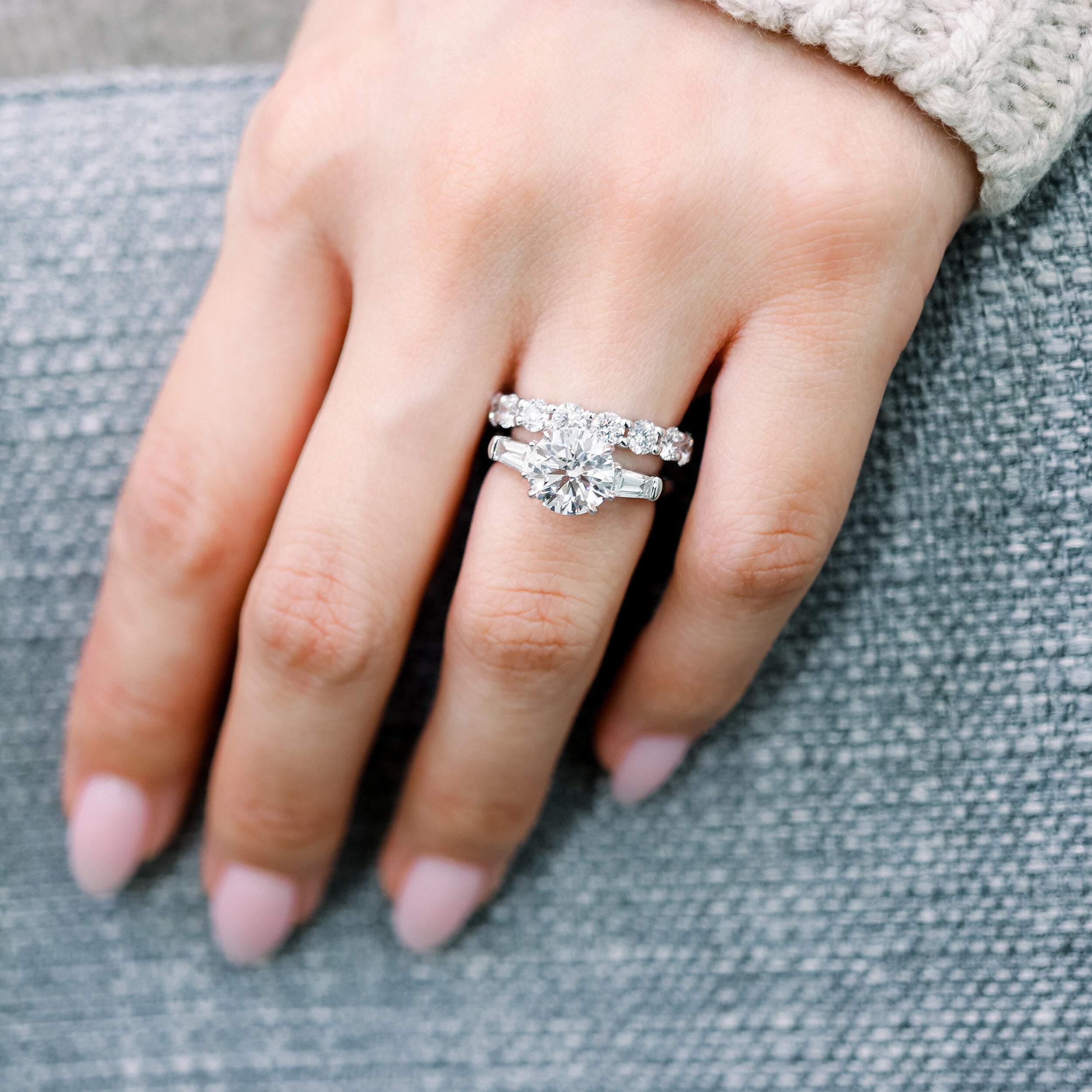2.0 TCW Round Brilliant Cut Full Eternity Diamond Wedding Band