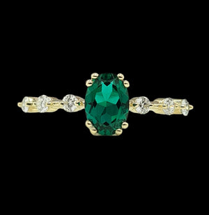 7 x 5 mm Oval Perfect Diamonds Engagement Ring - DisneyValley