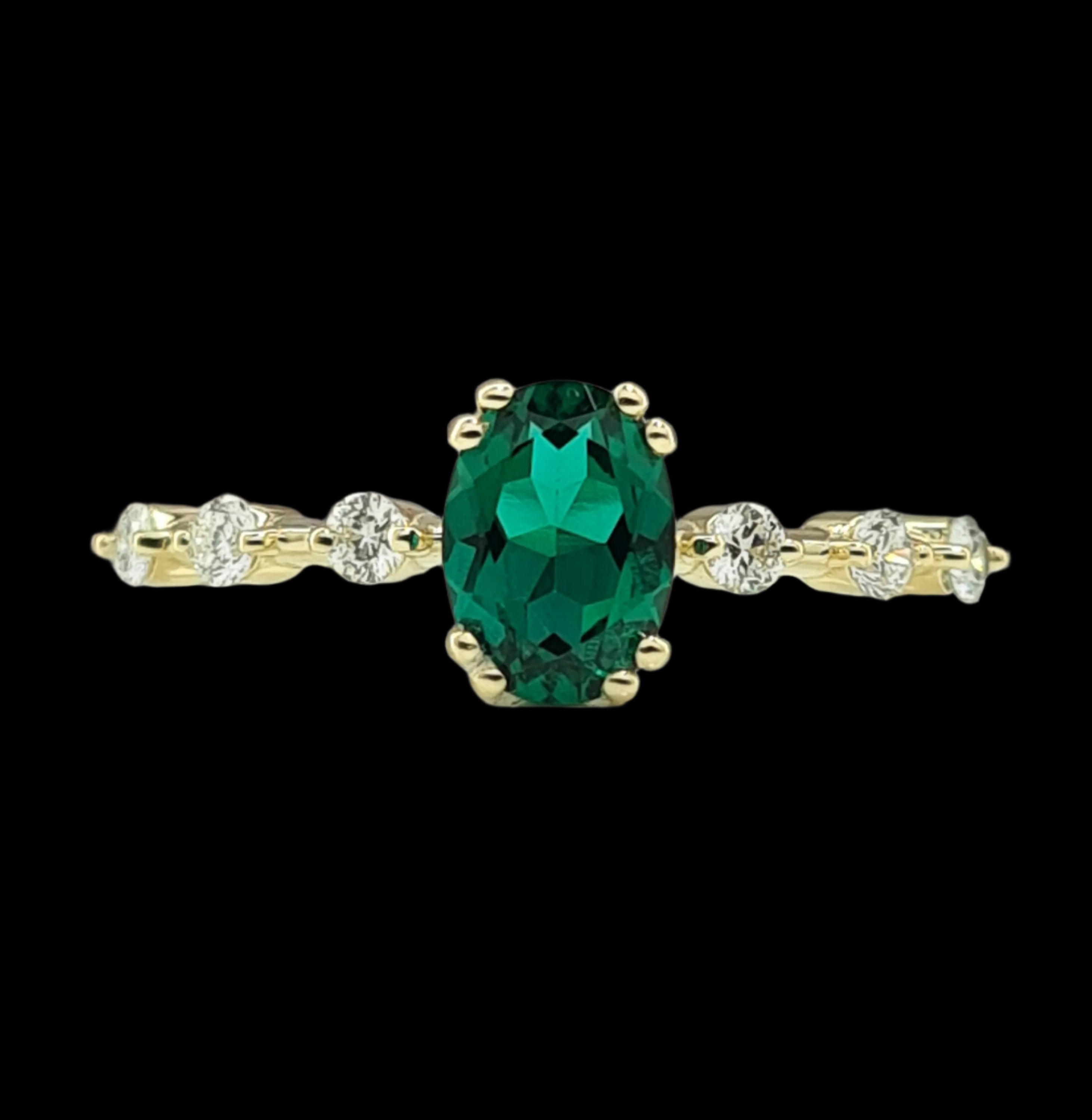 7 x 5 mm Oval Perfect Diamonds Engagement Ring - DisneyValley