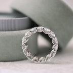 3.0 CT Oval Cut Moissanite Full Eternity Wedding Band