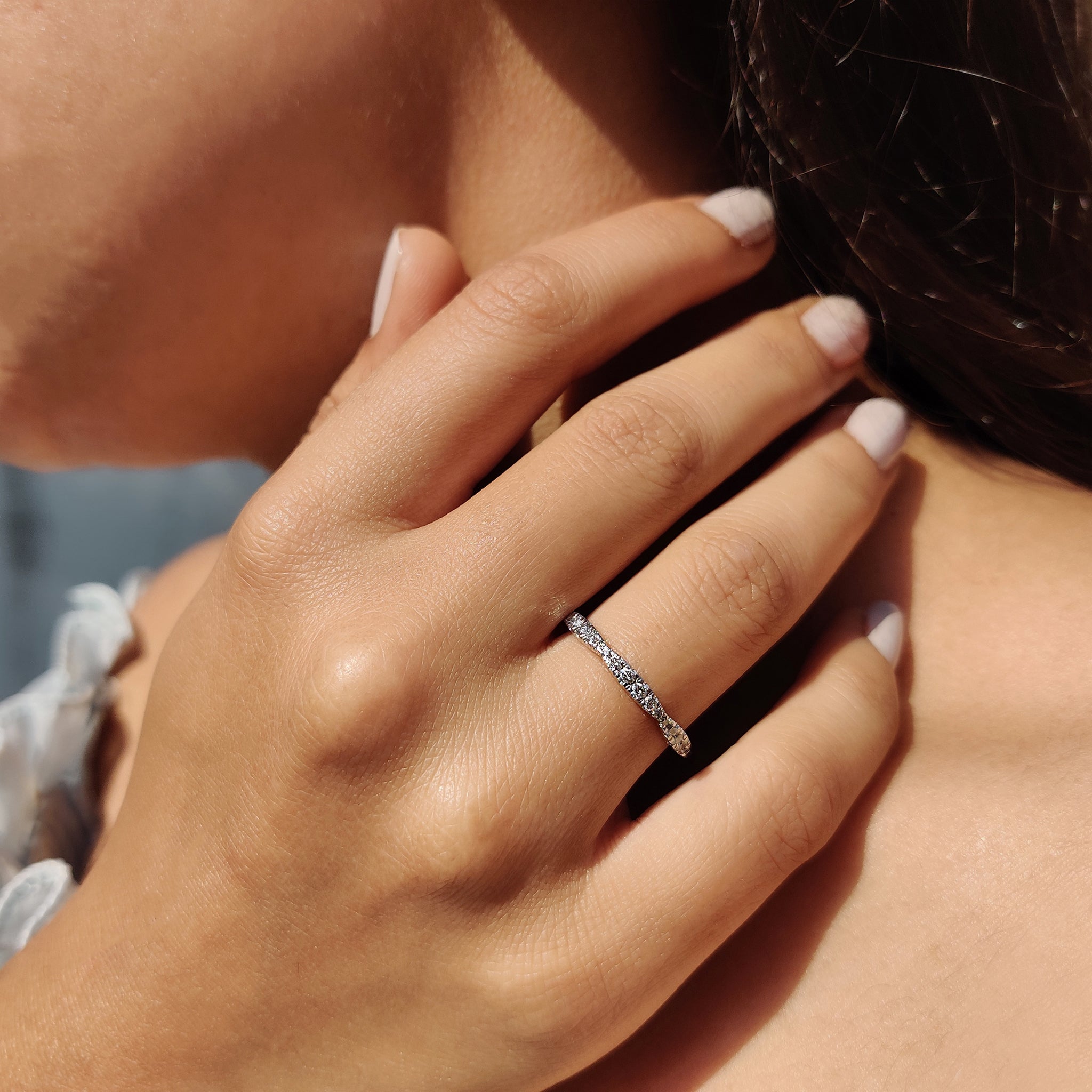 Round Cut Wedding Band In Half Eternity Style Zweitbild