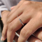 Round Cut Shared Prong Wedding Band