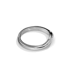 0.07 TCW Round Moissanite Curved Wedding Band