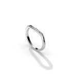 0.07 TCW Round Moissanite Curved Wedding Band