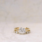 2.25 CT Cushion Moissanite Solitaire Engagement Ring