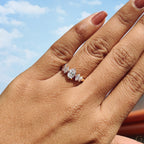 Oval And Marquise Cut 5 Stone Diamond Ring