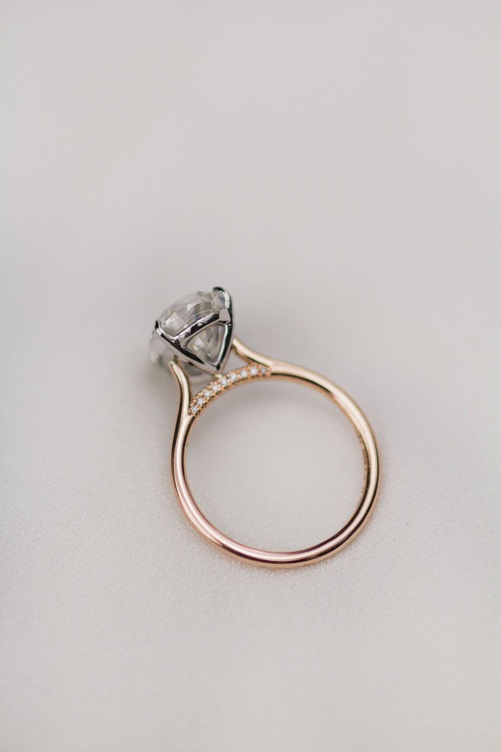 4.50 CT Pear Cut Moissanite Solitaire Engagement Ring
