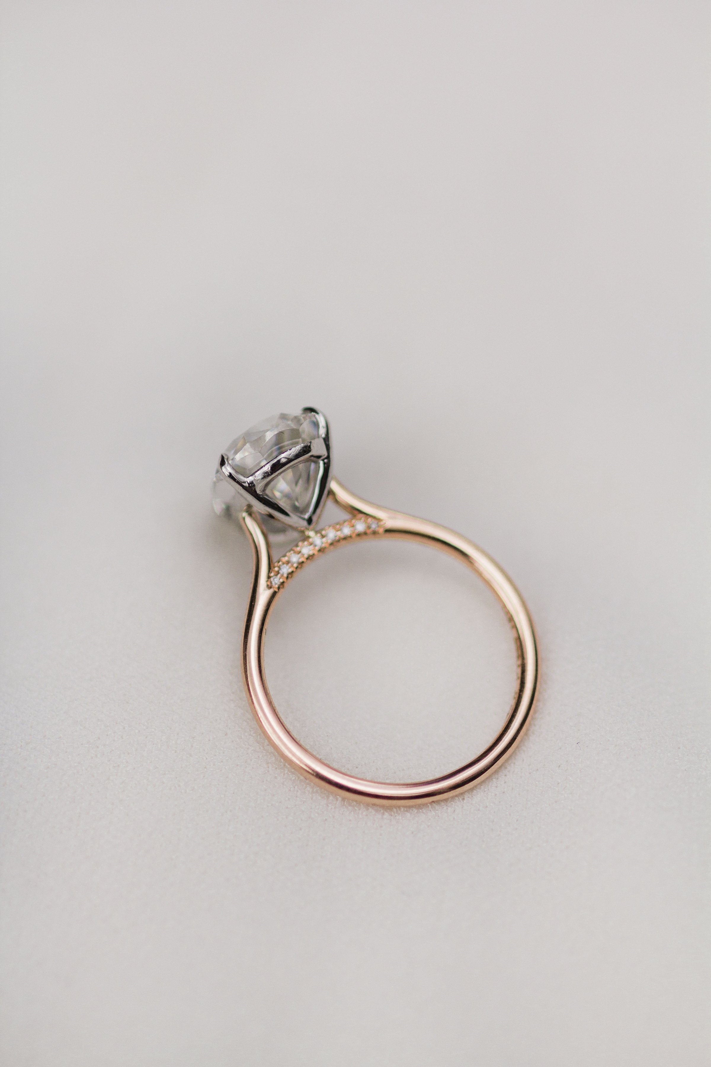 4.50 CT Pear Cut Moissanite Solitaire Engagement Ring
