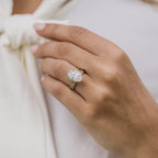 6.70 CT Oval Moissanite Solitaire Engagement Ring