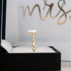 1.75 CT Oval Cut Moissanite Solitaire Engagement Ring