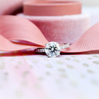 2.0CT Round Moissanite Solitaire Engagement Ring