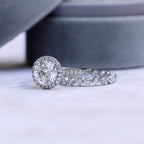 1.0 TCW Round Brilliant Cut 3/4 Eternity Moissanite Wedding Band