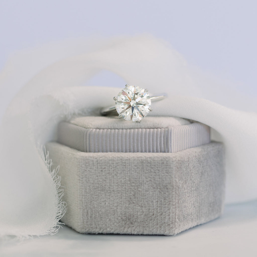 2.50 CT Round Moissanite Solitaire Engagement Ring