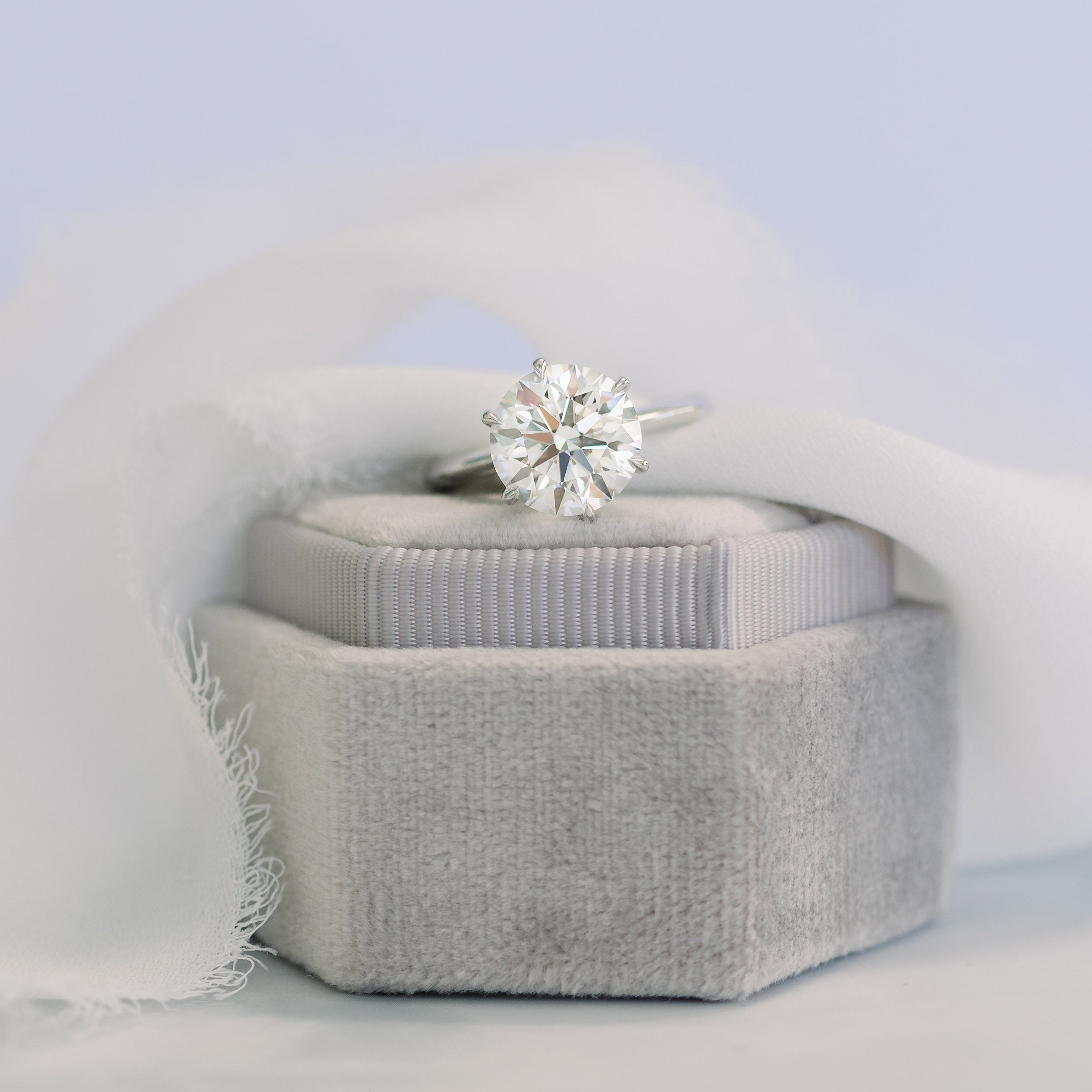 2.50 CT Round Moissanite Solitaire Engagement Ring