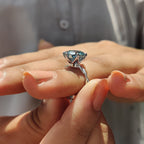 Round Cut Solitaire Ring  With  Twisted Side Band