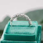 0.35 TCW Round Brilliant Cut 7 Stone Eternity Wedding Band