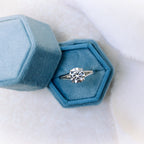 1.50 CT Round Moissanite Solitaire Style Engagement Ring