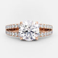 1.90 CT Round Brilliant Cut Split Shank  Moissanite Engagement Ring
