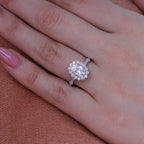 1.50 CT Oval Cut Vintage pave Style Moissanite Engagement Ring