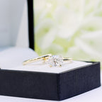2.0 CT East-West Oval Cut Moissanite Solitaire Engagement Ring