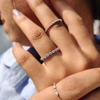 Half Eternity Round cut wedding band