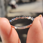 Half Eternity Wedding Band In Milgrain Setting