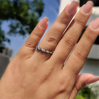 Round Cut Diamond Eternity Twisted Wedding Band