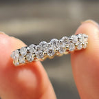 Round Moissanite Full Eternity Band