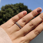 Round Cut Band In Half Eternity Setting