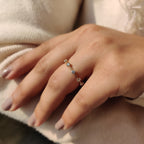 round cut wedding band In Distance Pave Setting