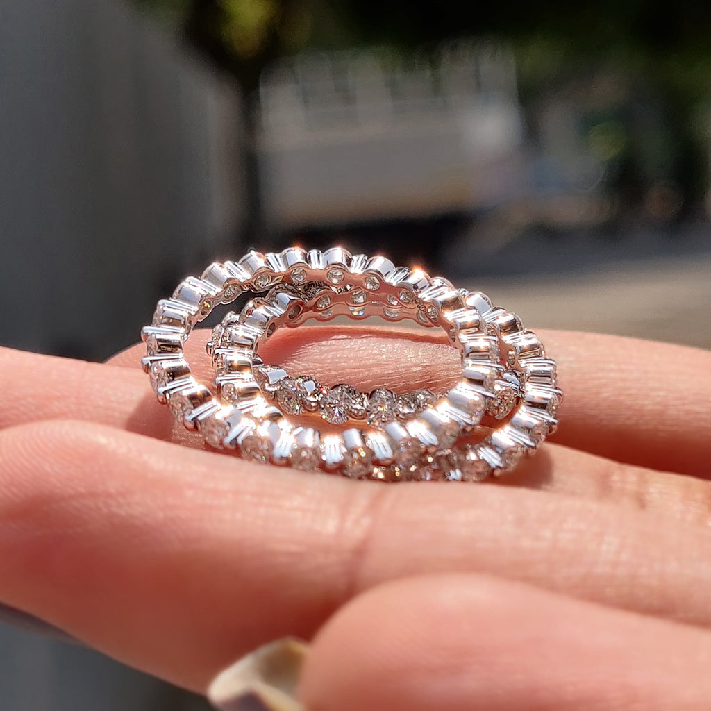 Set Of 3 Wedding Full Eternity Band