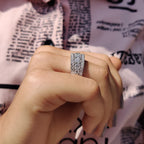 half eternity band In Round Cut Stone