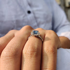 Halo Setting Radiant Cut Engagement Ring