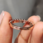 Round Cut Full Eternity Band With Double Row Pave Setting