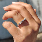 Full Eternity Round Cut Shared Prong Wedding Band