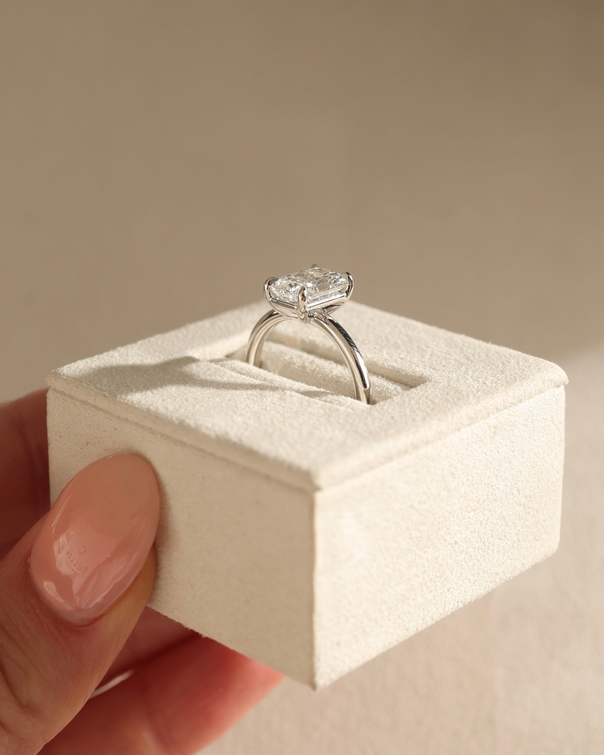 1.25-3.25 CT Radiant Cut Lab Grown Diamond Solitaire Engagement Ring