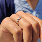 Round Moissanite Channel Set Wedding Band