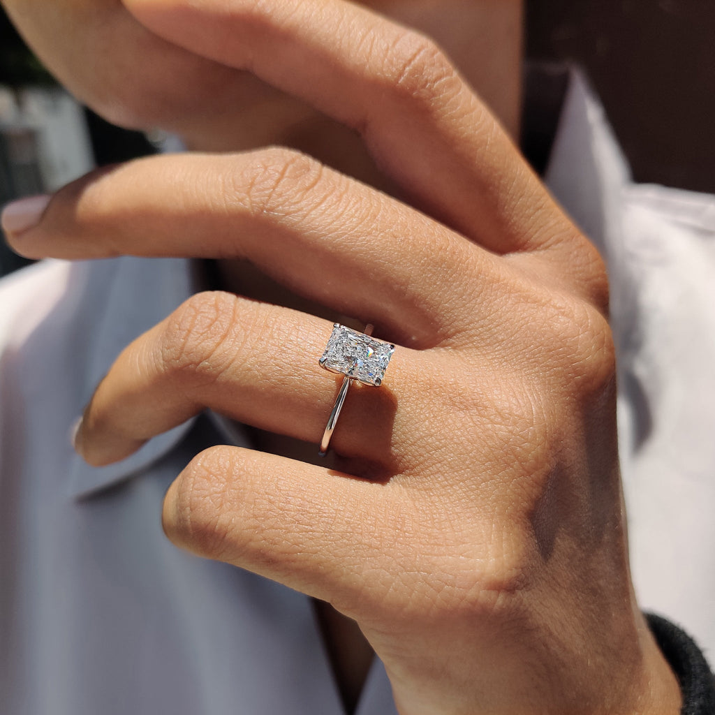 Radiant Engagement Ring With Solitaire Style