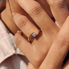 Bypass Diamond Ring In Round Cut Solitaire Design