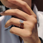 Radiant Diamond Engagement Ring In Solitaire Setting