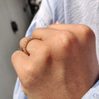 Round Cut Eternity Yellow Gold Wedding Band