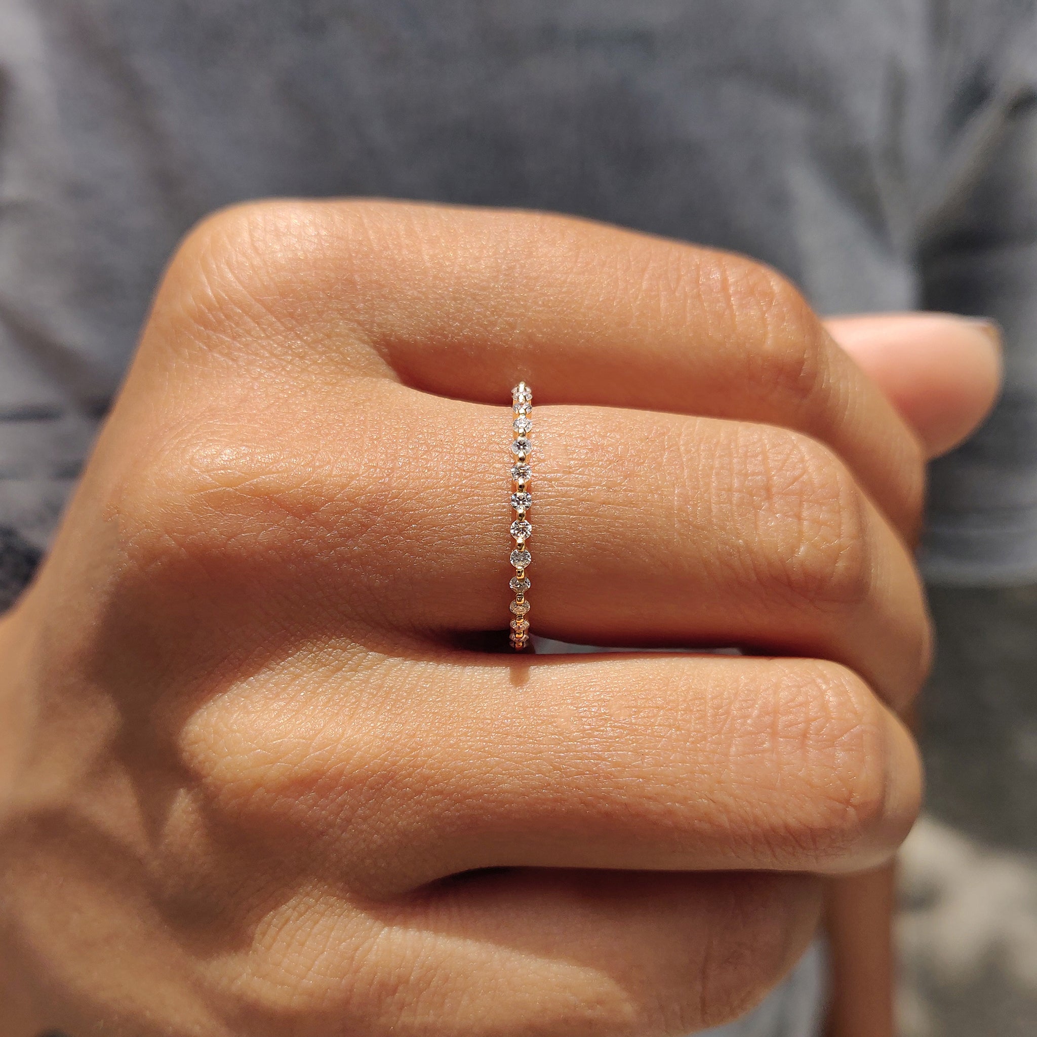 Full Eternity Band With Shared Prong