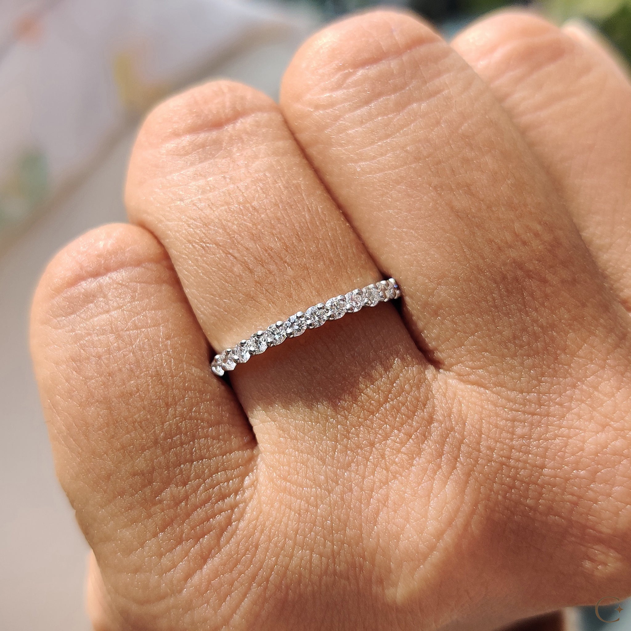 Diamond Half Eternity Band with Round Cut