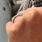 Half Eternity Wedding Band In Rose Gold