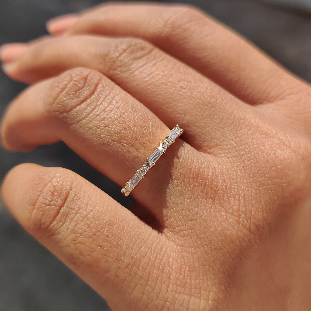 Baguette Diamond Band - IGI Certified
