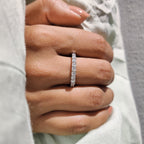 Round Cut Moissanite Eternity Band