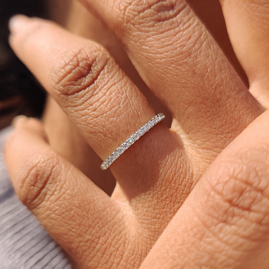 Half Eternity Wedding Band - Round Diamonds