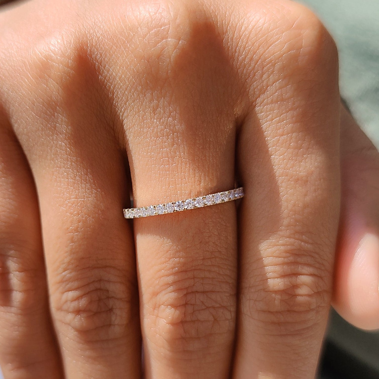 Round Diamond Wedding Band – Full Eternity Hauptbild