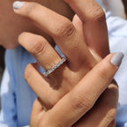 Moissanite Baguette Band In Full Eternity Style