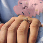 Oval Diamond Ring with Halo Style
